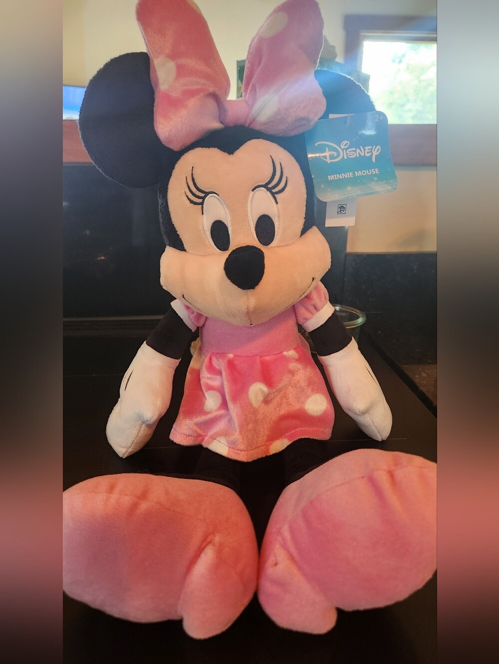 Disney Minnie Mouse Pink Plush Toy - Soft Polka Dot Dress